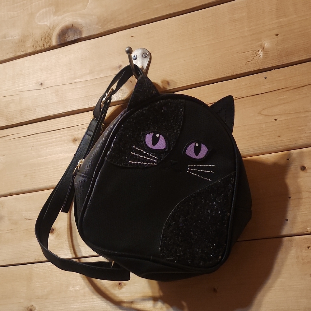 Bath And Body Works Halloween Mini Black Cat Cosmetic Bag Like New
